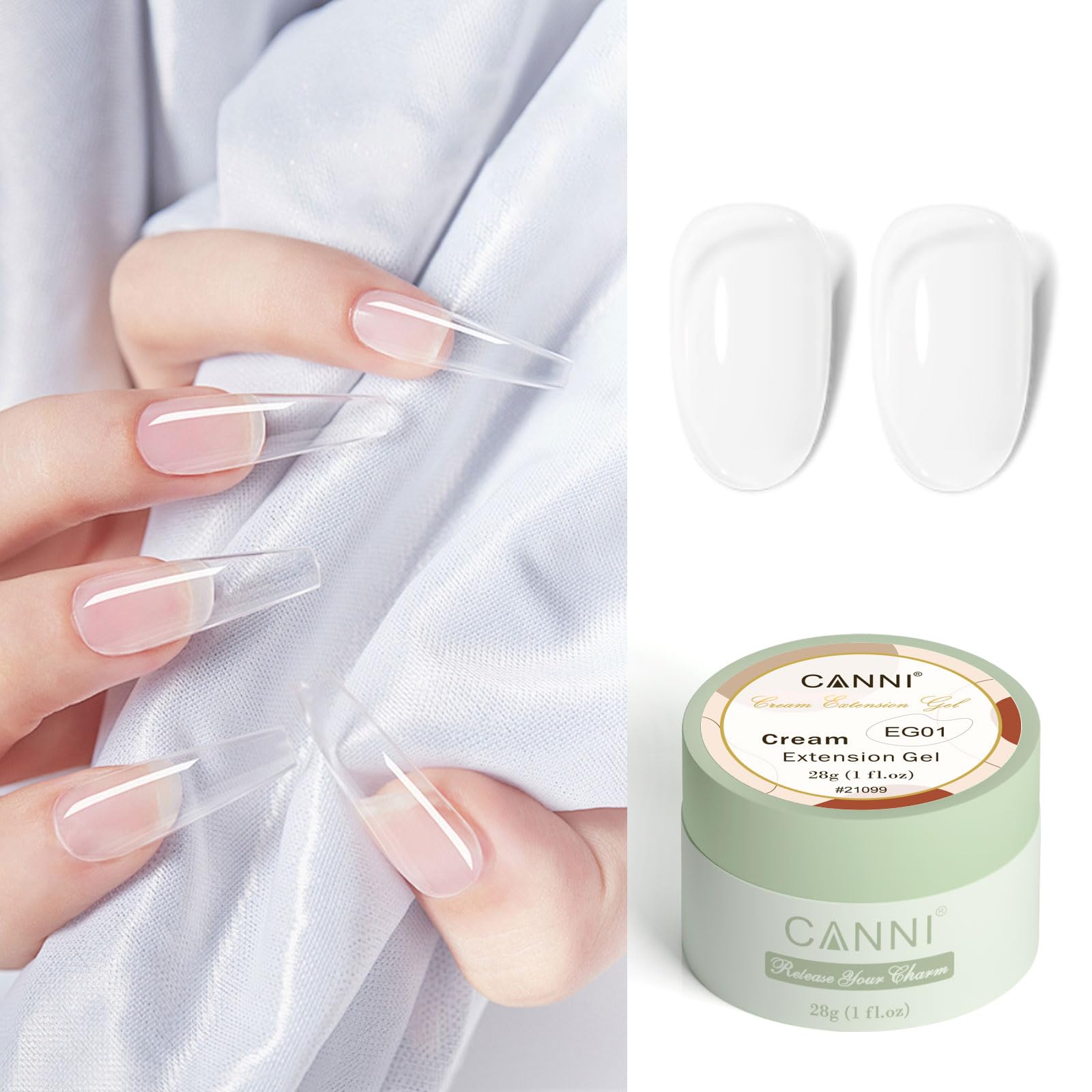 Amazon.com : CANNI Builder Nail Gel Clear 1 Fl Oz Jelly Hard Gel